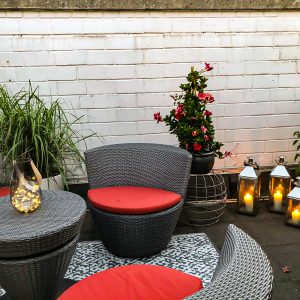 Dachterrasse auf einem Stadthaus